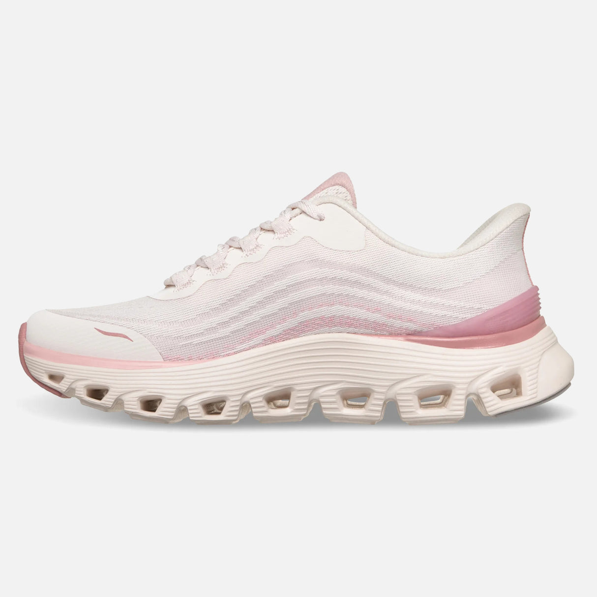 Skechers Slip-ins: Arch Fit Glide-Step Wave Sko - Dame - Natural/Pink