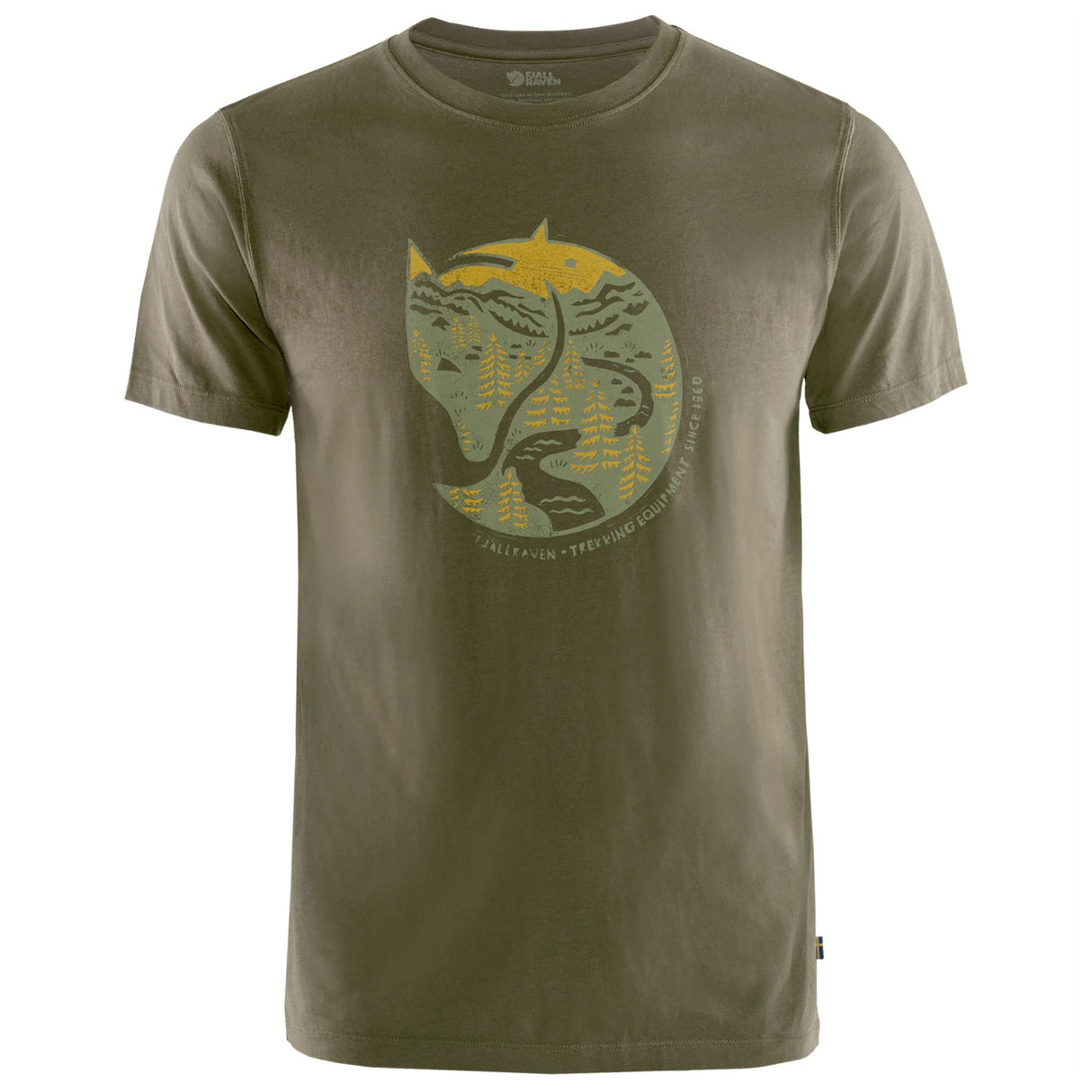 Fjällräven Arctic Fox T-Shirt - Herre - Dark Olive