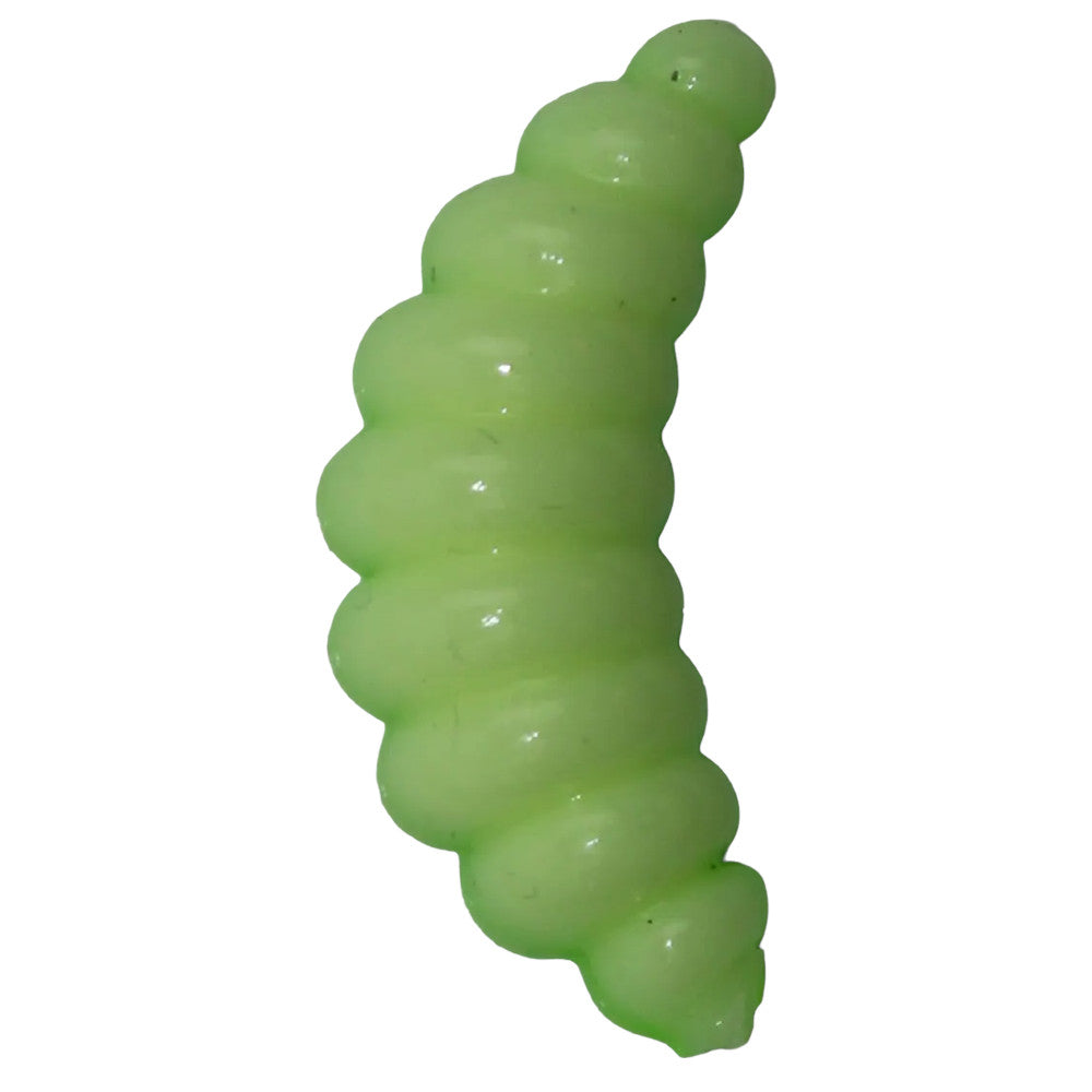Ultimate Trout Big Mag Gummiagn - Garlic - White/Chartreuse