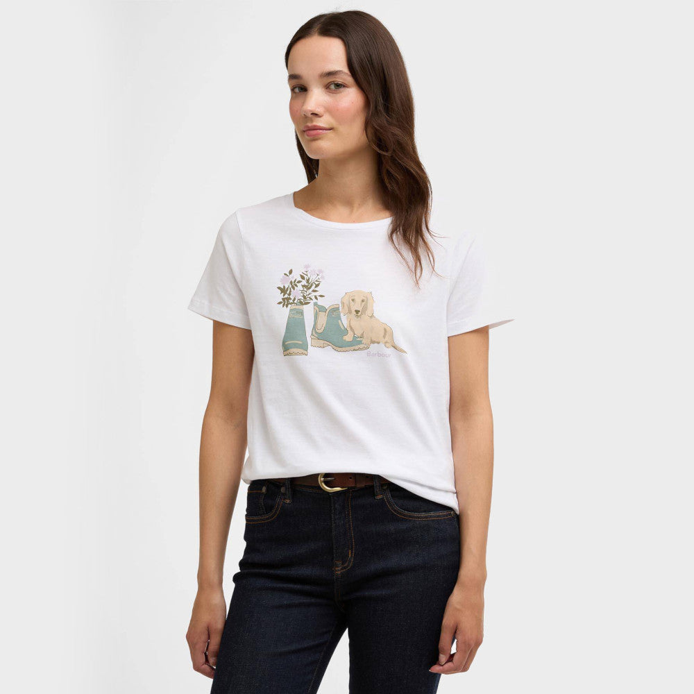 Barbour Brambles T-Shirt - Dame - Hvid