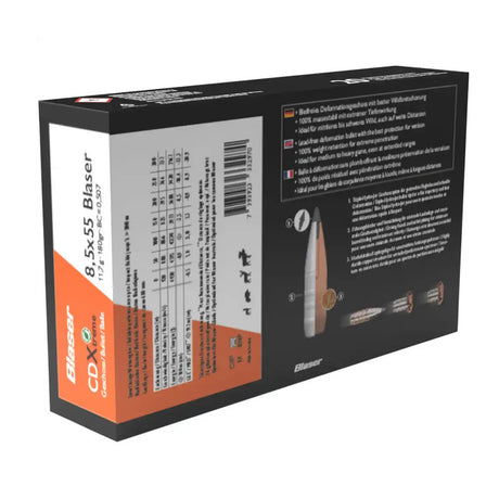 Blaser CDX Riffelpatroner - Kal. 8,5x55 Blaser
