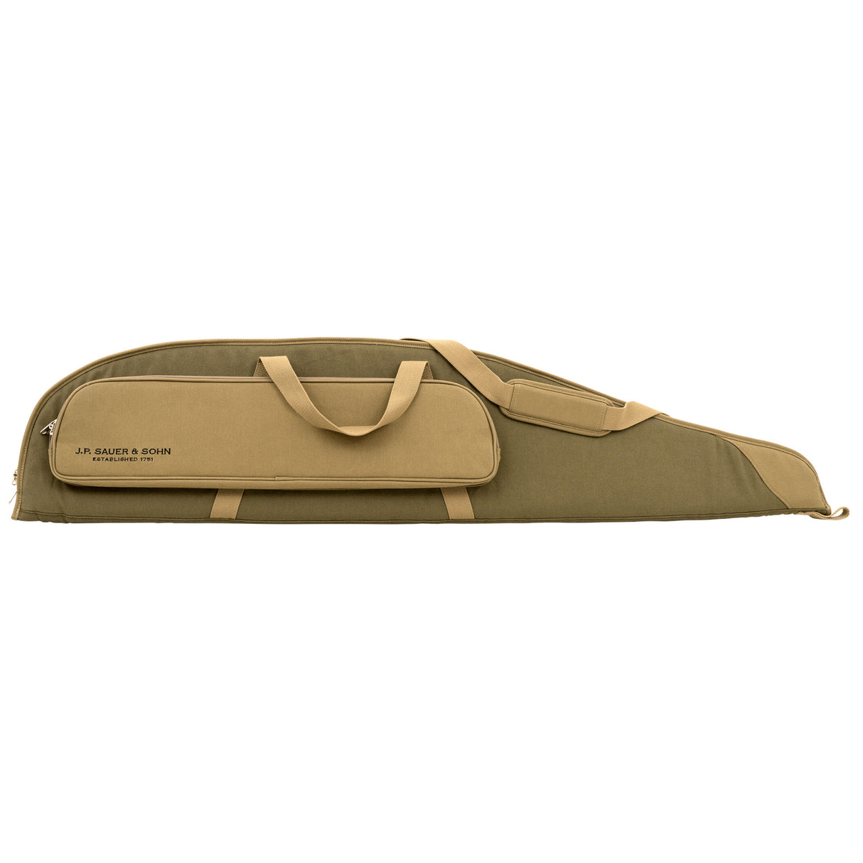 Sauer Canvas Riffelfoderal - 132 cm - Sepia