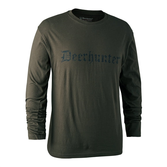 Deerhunter Logo T-Shirt L/Æ - Herre - Bark green