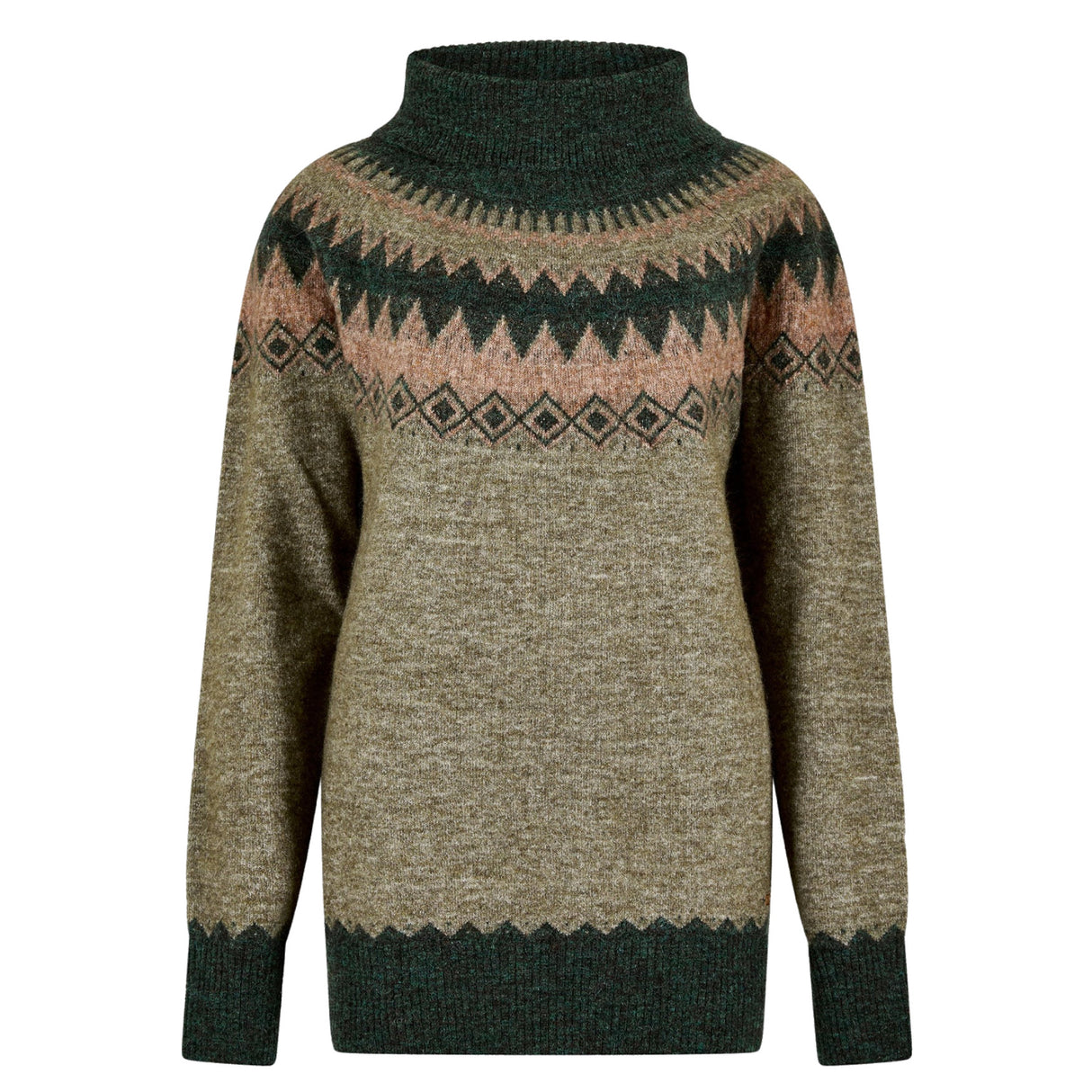 Dubarry Devlin Fair Isle pattern sweater - Dame - Olive Multi