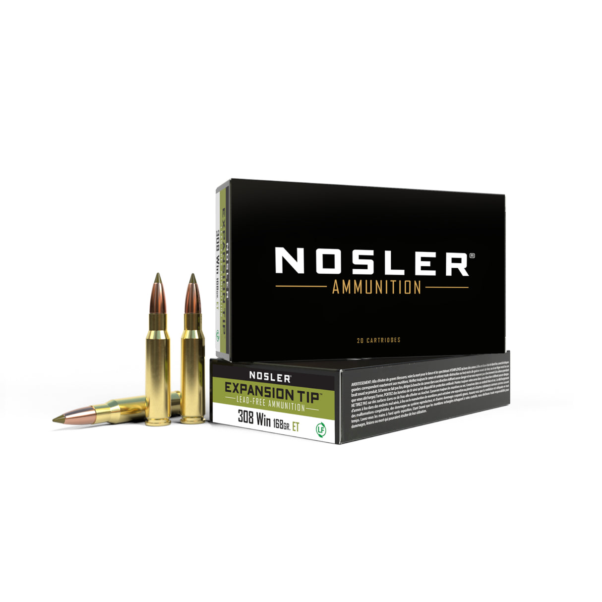 Nosler E-Tip Riffelpatroner - Kal. 308 Win.