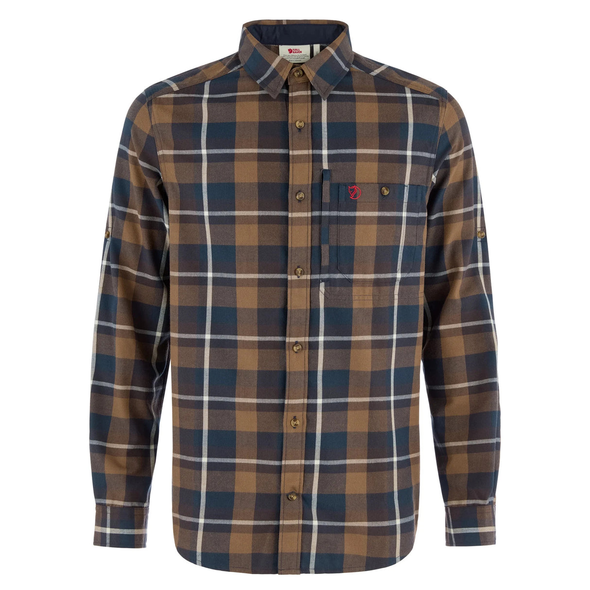 Fjällräven Fjällglim Regular Skjorte - Herre - Wood Brown/Black Oak