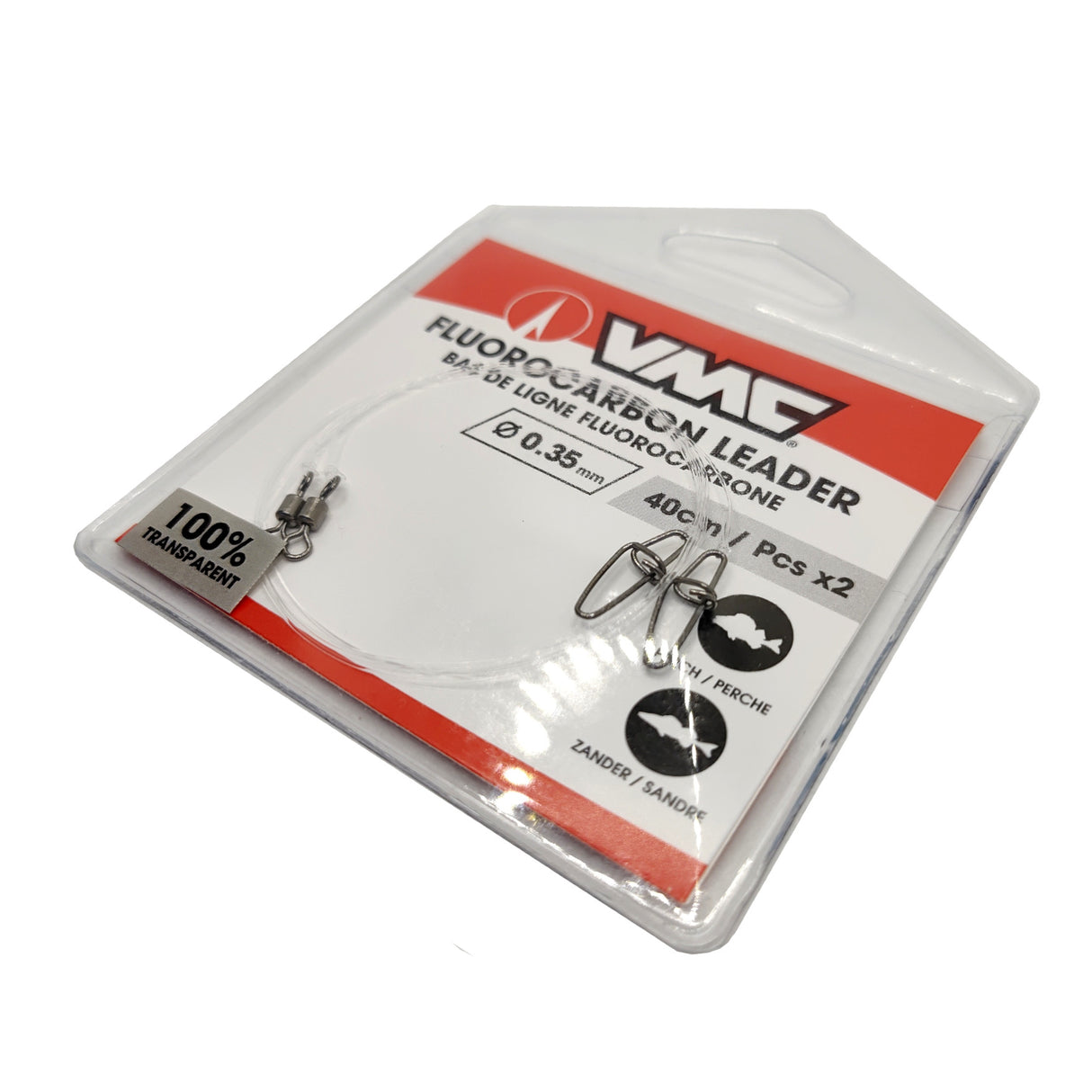 VMC Flourocarbon Forfang  - 40 cm - 2 stk