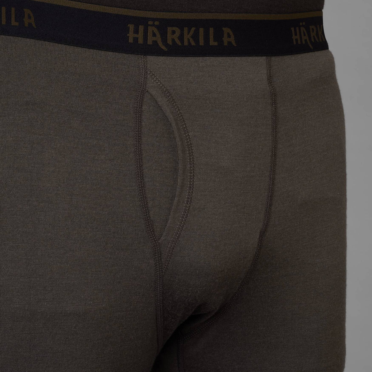 Härkila Base All Season side zip long johns - Herre undertøj - Shadow brown