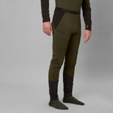 Härkila Base Warm long johns - Herre underbukser - Willow green/Shadow brown