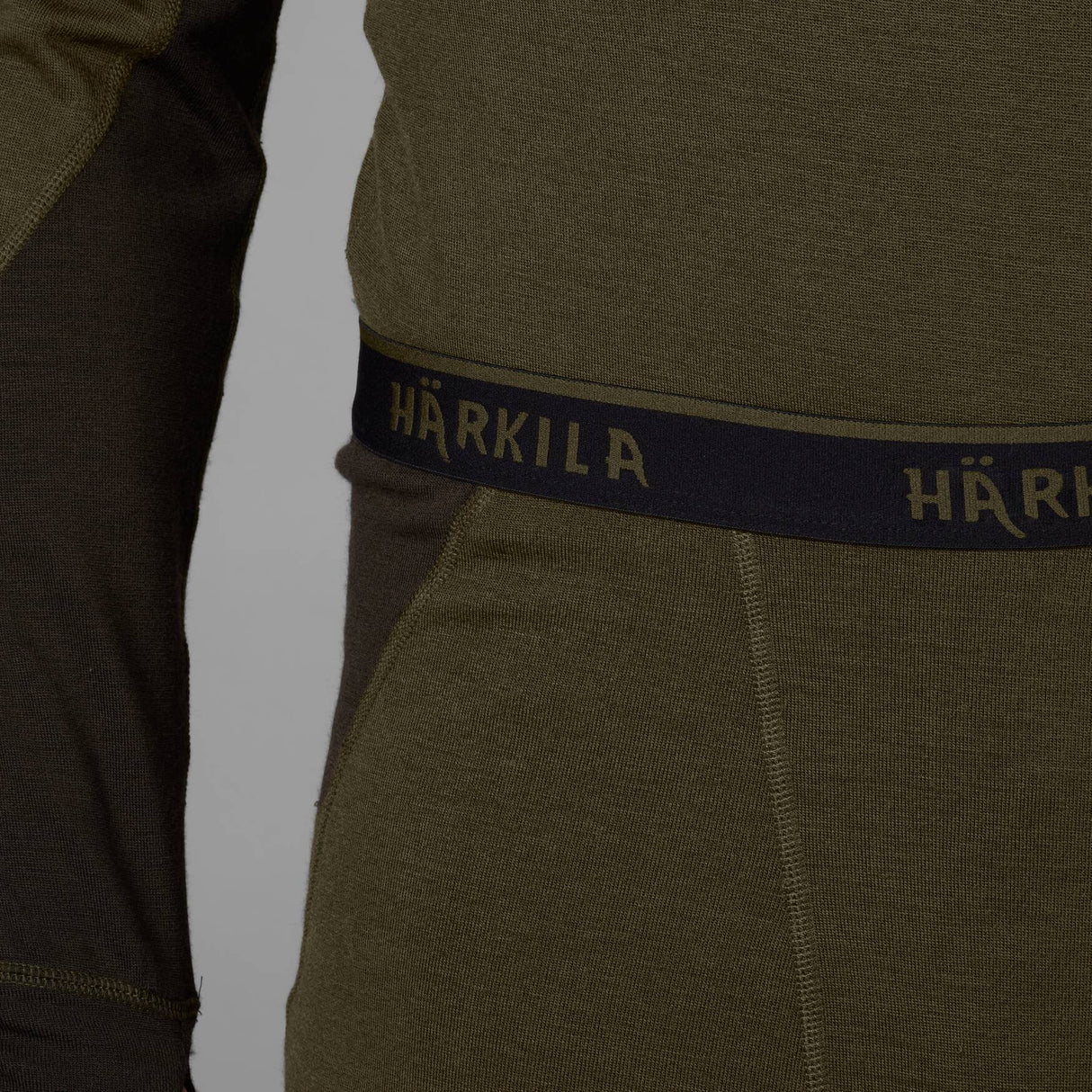 Härkila Base Warm long johns - Herre underbukser - Willow green/Shadow brown