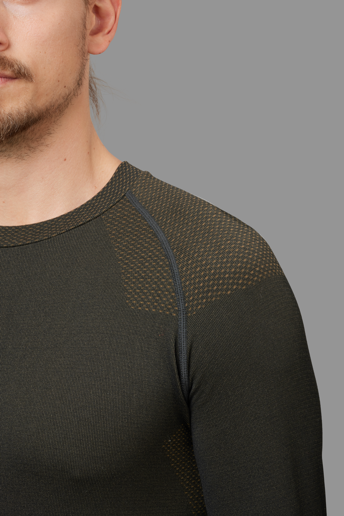 Härkila Base active L/S rund hals - Herre - Dark willow green