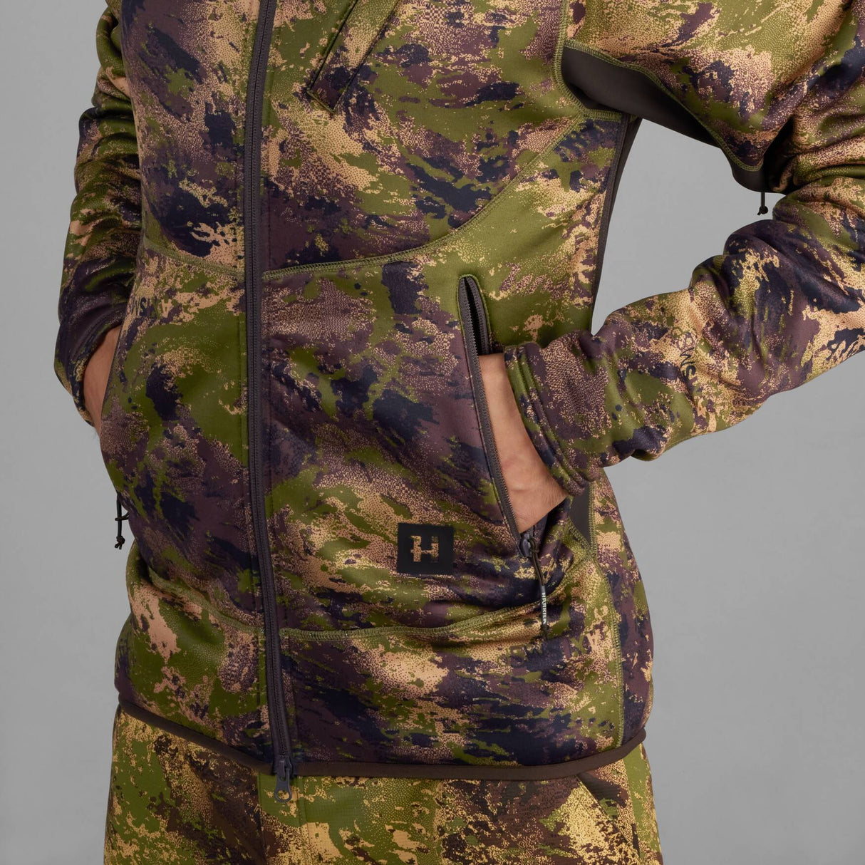 Härkila Deer Stalker camo fleece hoodie - Herre - AXIS MSP®Forest green