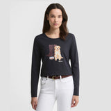 Barbour Hedley L/S T-Shirt - Dame - Dark Navy