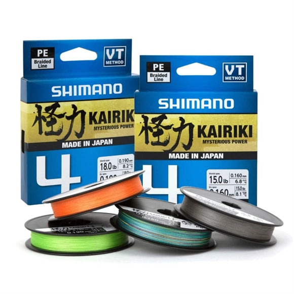 Shimano Kairiki PE Braided Line 4 - Hi Vis Orange