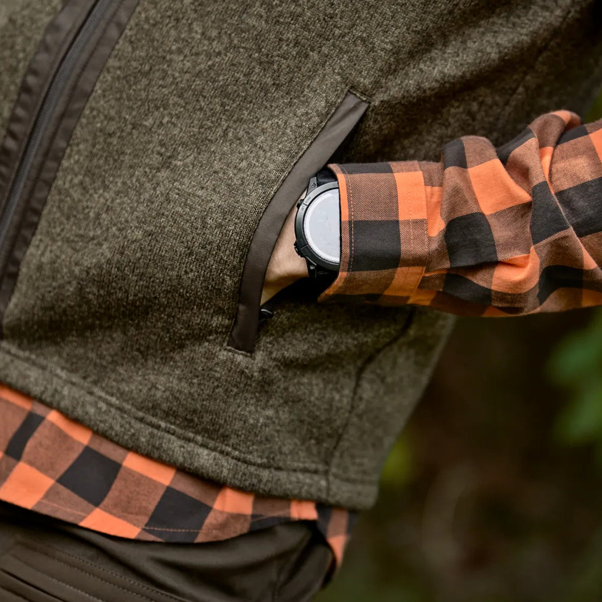 Härkila Kalix Fleecevest - Herre - Willow Green/Shadow Brown