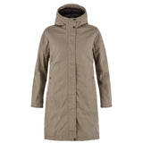 Fjällräven Kiruna Hydratic Padded Parka W Frakke - Dame - Suede Brown