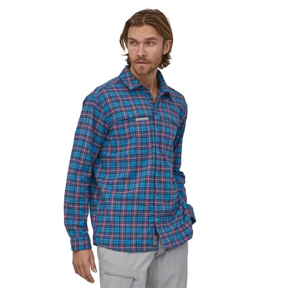 Patagonia M's Early Rise Stretch Skjorte - Herre - On the Fly Anacapa Blue