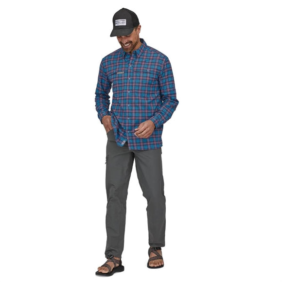 Patagonia M's Early Rise Stretch Skjorte - Herre - On the Fly Anacapa Blue