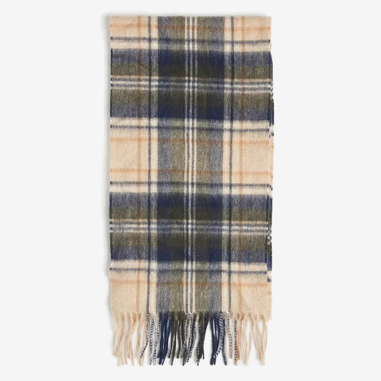 Barbour New Check Tartan Halstørklæde - Unisex - Sand Beige Plaid