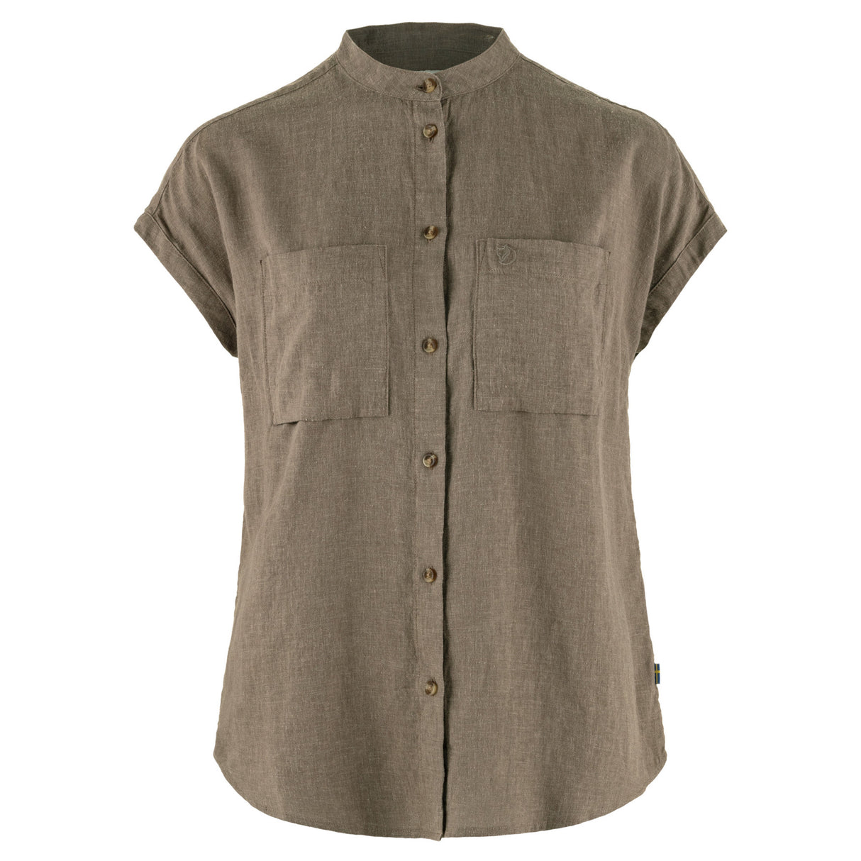 Fjällräven Övik Hemp Shirt SS W - Dameskjorte - Suede Brown