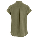 Fjällräven Övik Hemp Shirt SS W - Dameskjorte - Green