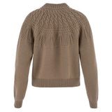 Fjällräven Övik Solid Jacquard Strik - Dame - Suede Brown