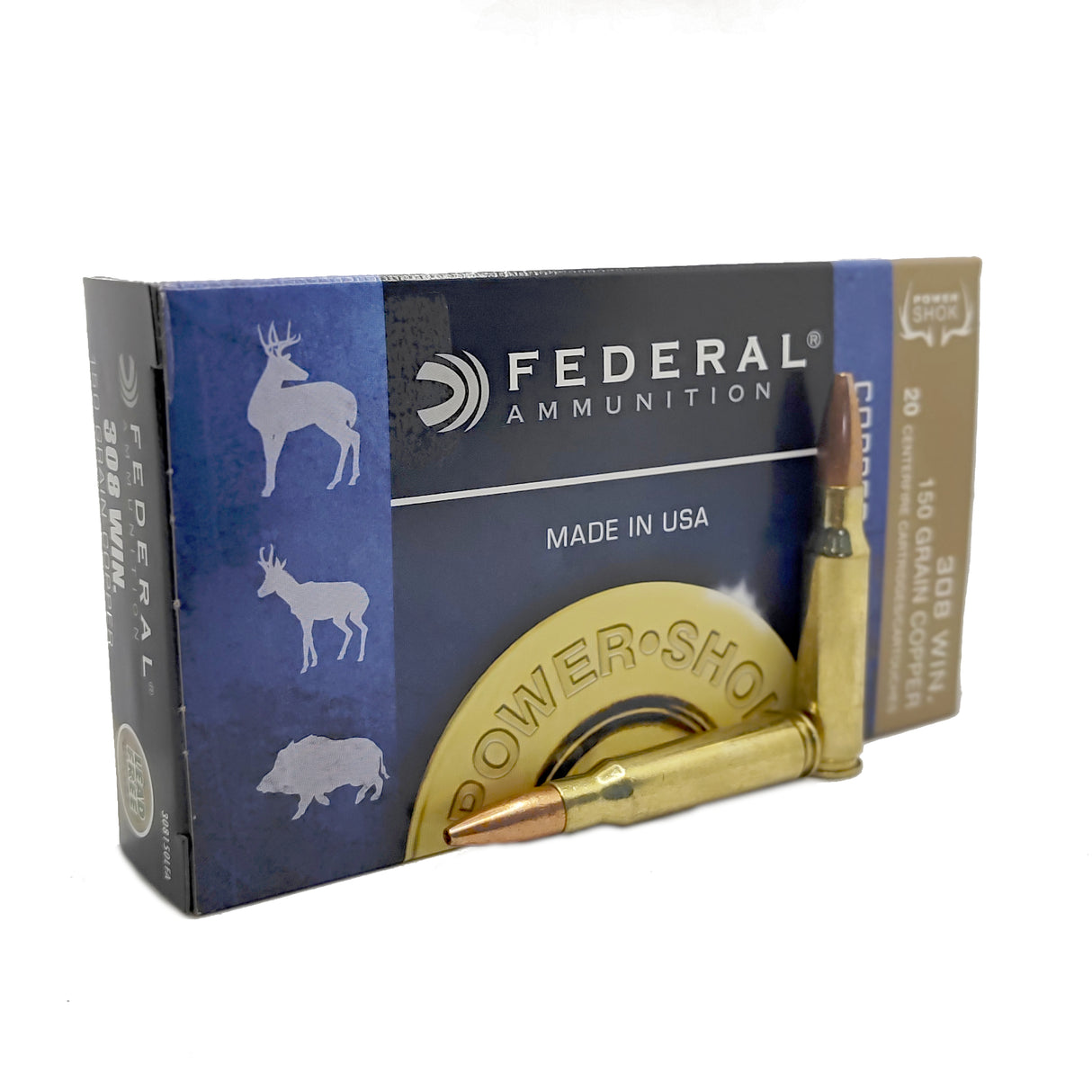Federal Power Shock Copper Riffelpatroner - Kal. 308 Win.