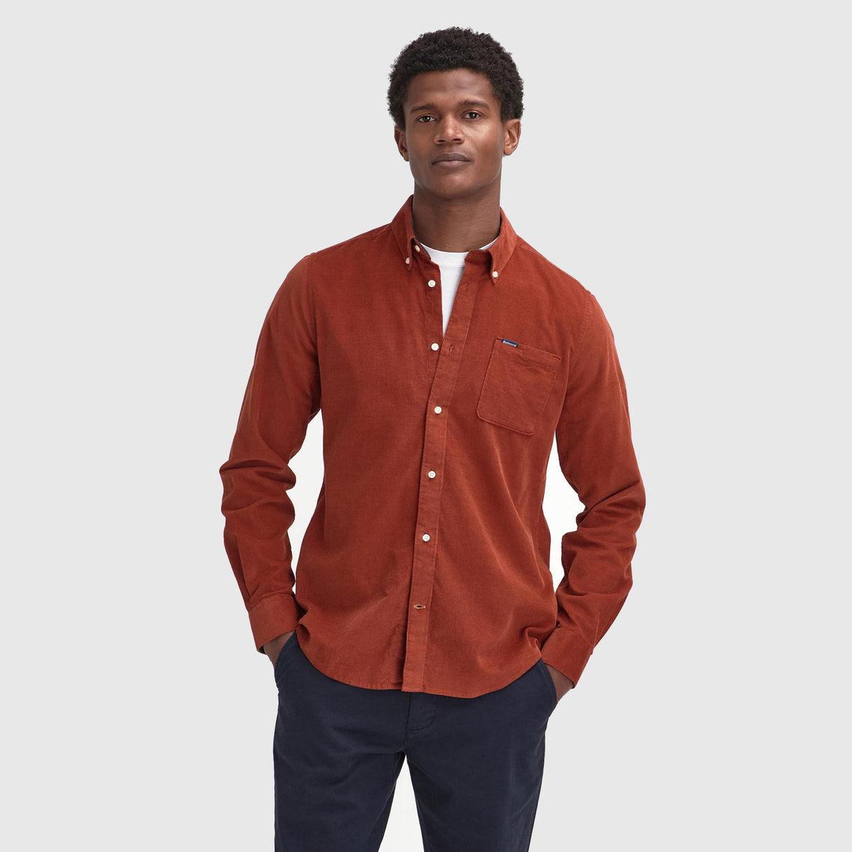 Barbour Ramsey Tailored Shirt - Herreskjorte - Dark Ginger