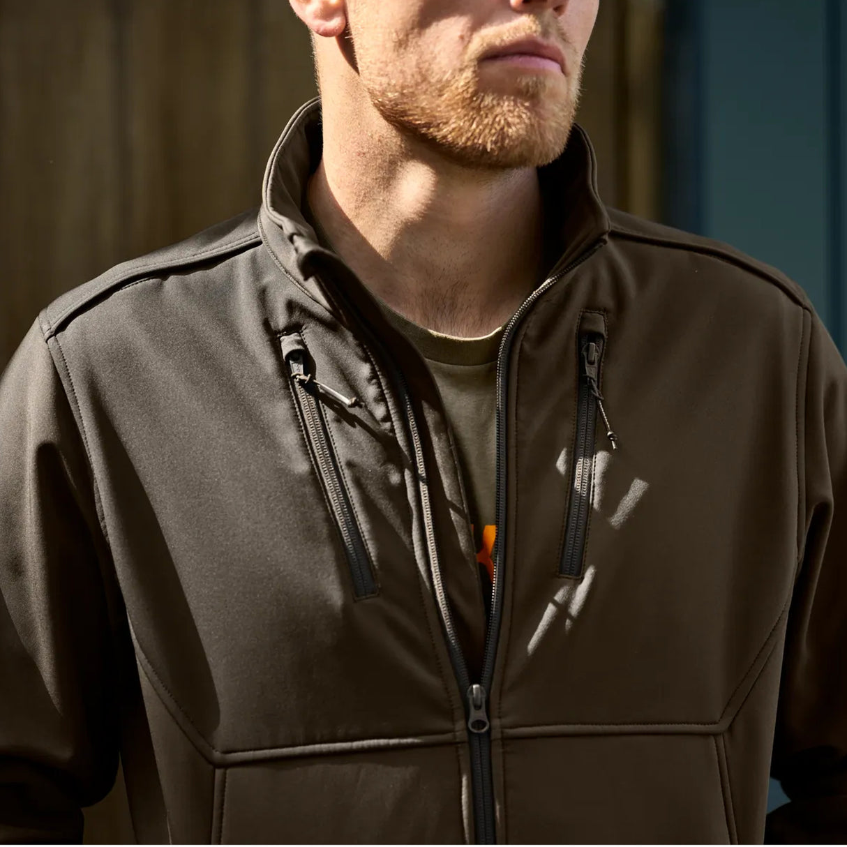 Härkila Scandinavian Softshell Jakke - Herre - Willow Green/Shadow Brown