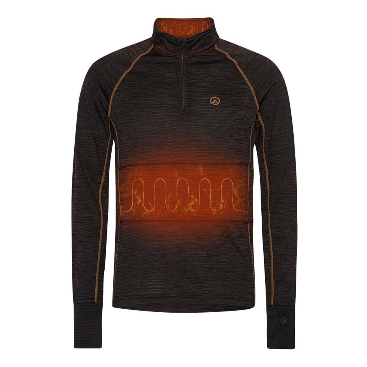 HappyHot Yukon ½-zip Varmeundertrøje - Herre - Sort