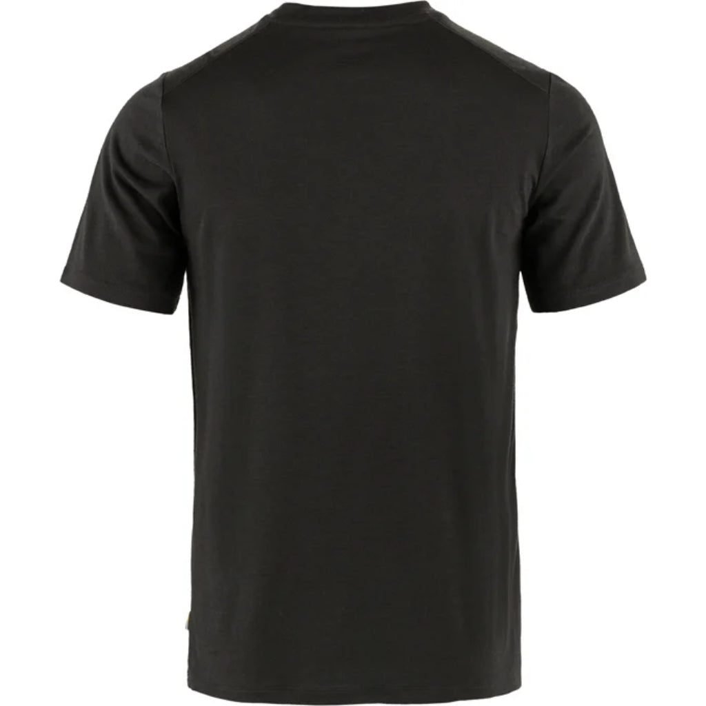 Fjällräven Abisko Wool SS M T-Shirt - Herre - Sort