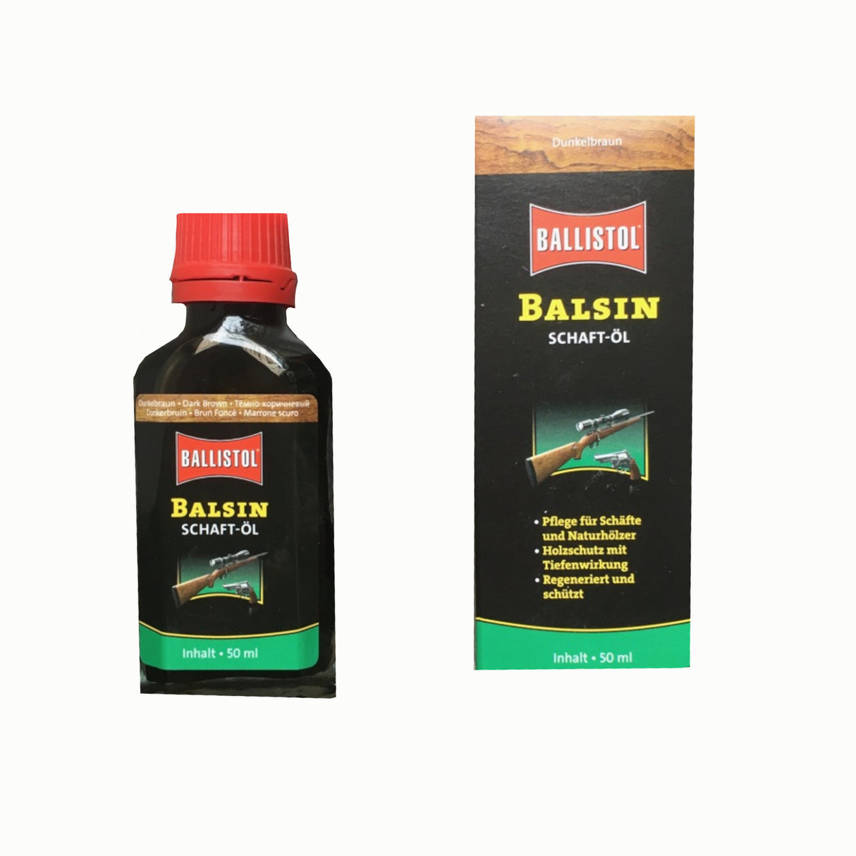 Ballistol Balsin Skæfteolie - Mørkebrun - 50 ml