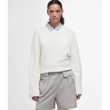 Barbour Birdie Jumper Strik - Dame - Cloud