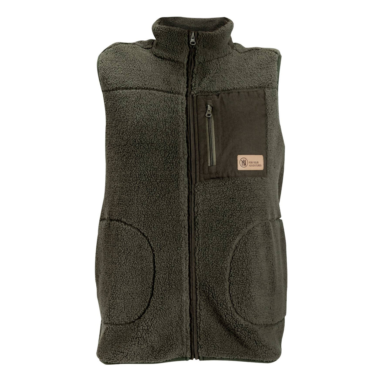 Nordhunt Bozeman Pile Fleecevest - Herre - Olive