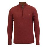 Laksen Brompton Zip Neck Strik - Herre - Rusty