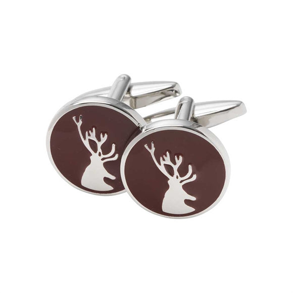 Laksen Deer Manchetknapper - Burgundy