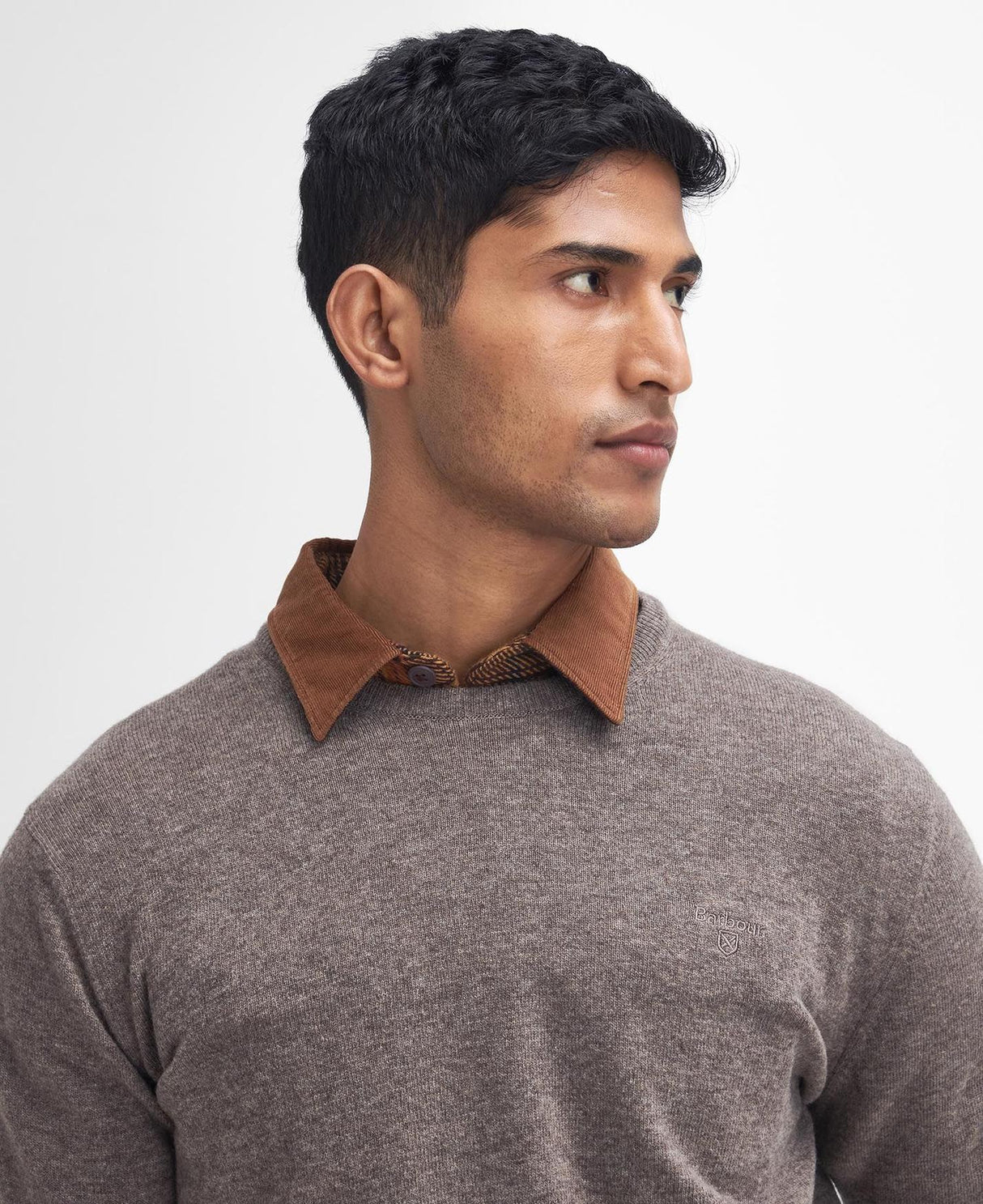 Barbour Essentiel Crew Strik - Herre - Dark Stone