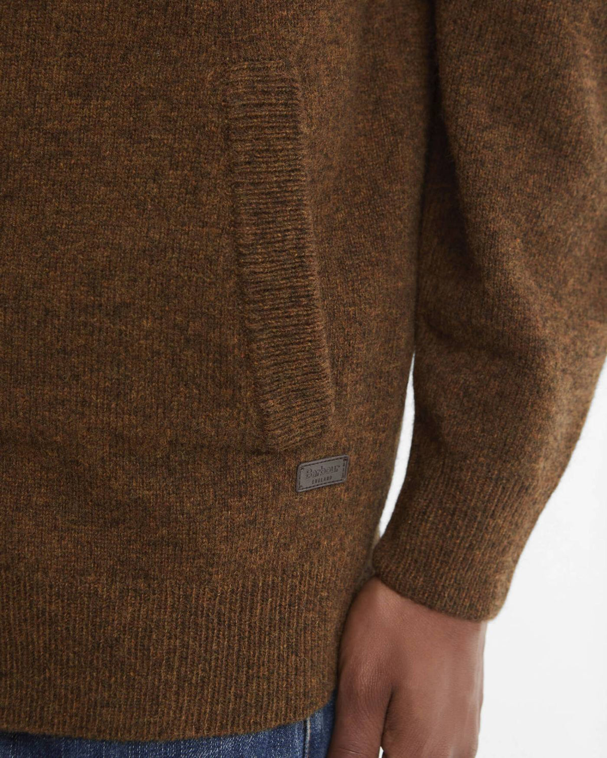 Barbour Essential Patch Zip Thru Strik - Herre - Bracken