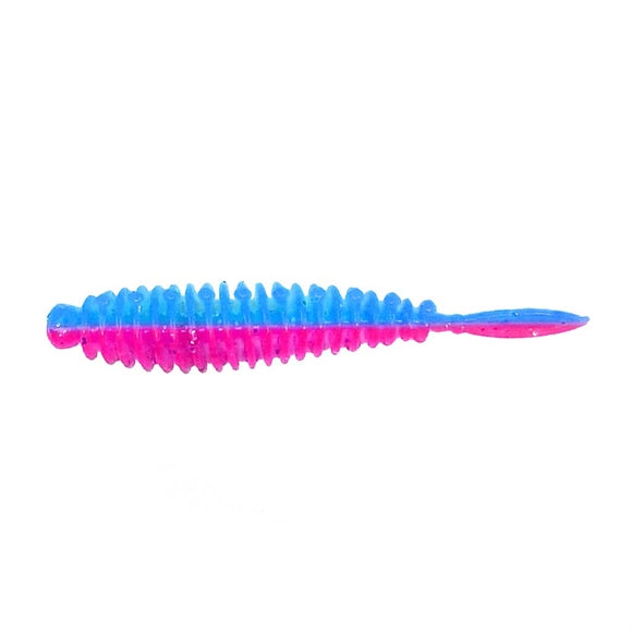 Skull Gear Flexibait Fat Worm 15 Stk. - Blue Pink - Fish Pellet