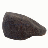 Fiebig Virgin Wool Flatcap - Herringbone/Fine check - Olive