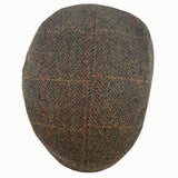 Fiebig Shetland Flatcap - Herringbone/Check - Olive