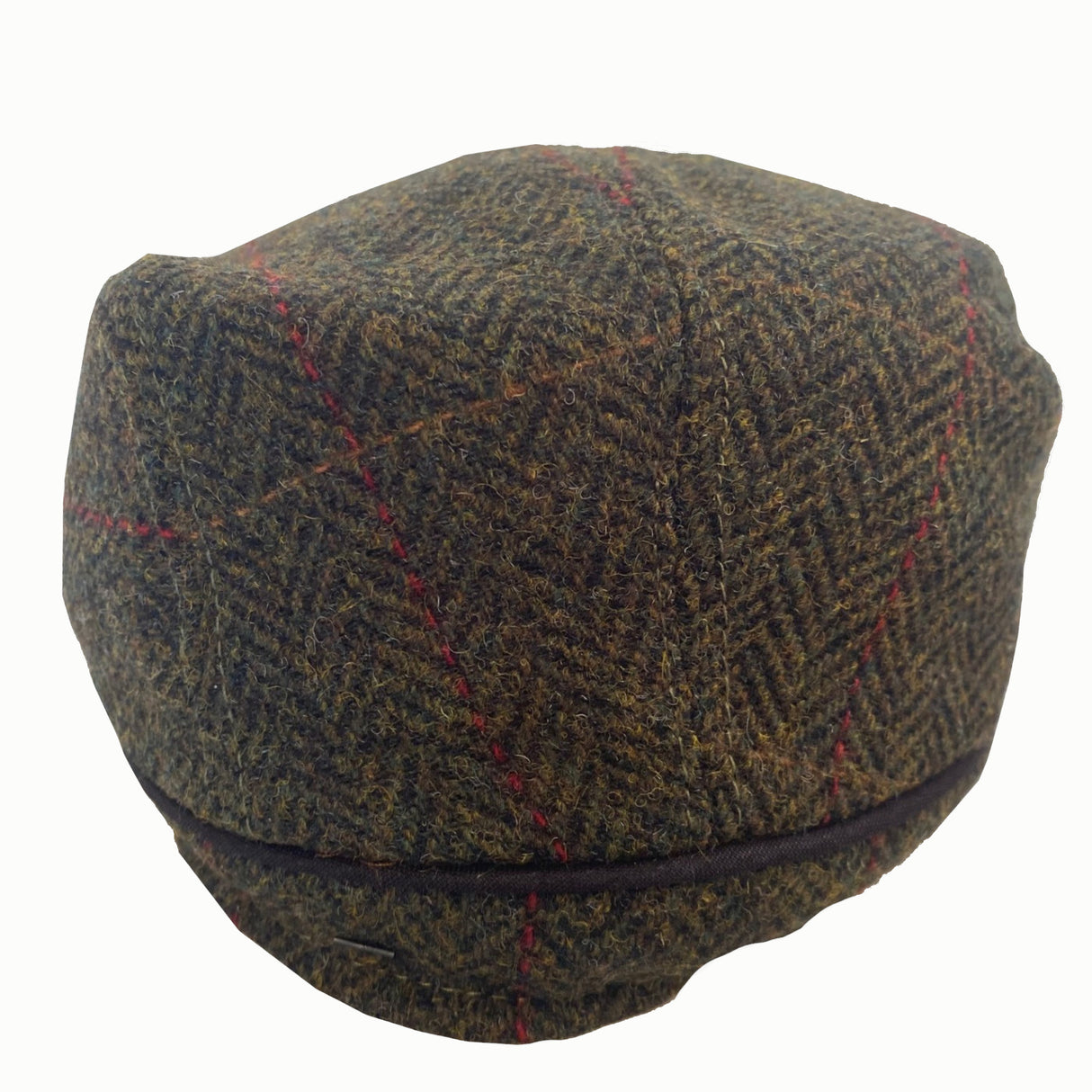 Fiebig Shetland Flatcap - Herringbone/Check - Olive
