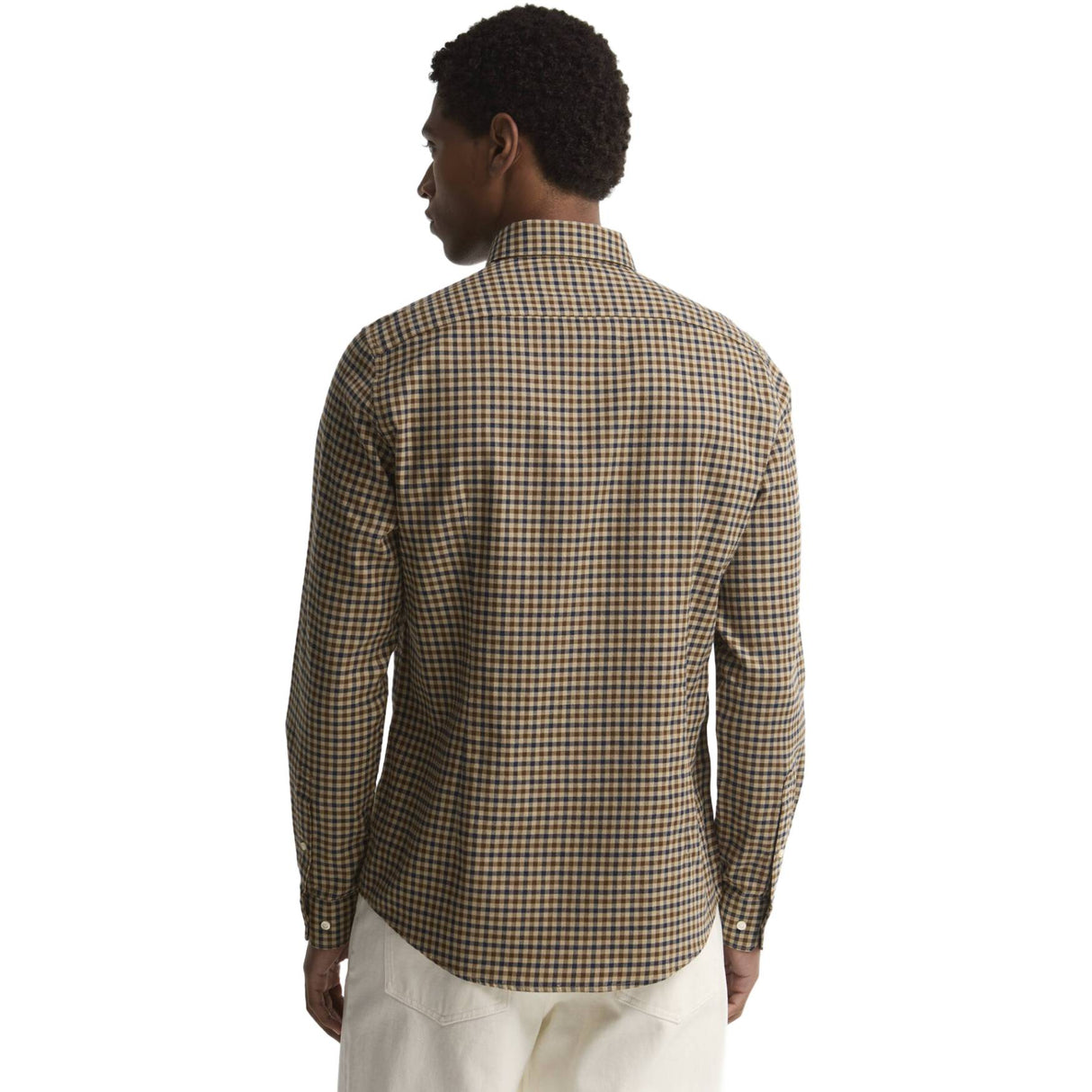 Barbour Finkle Tailored Gingham Skjorte - Herre - Dark Sand