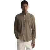 Barbour Finkle Tailored Gingham Skjorte - Herre - Dark Sand