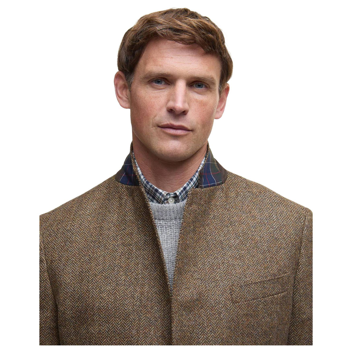 Barbour Firth Moons Herringbone Blazer - Herre - Brun