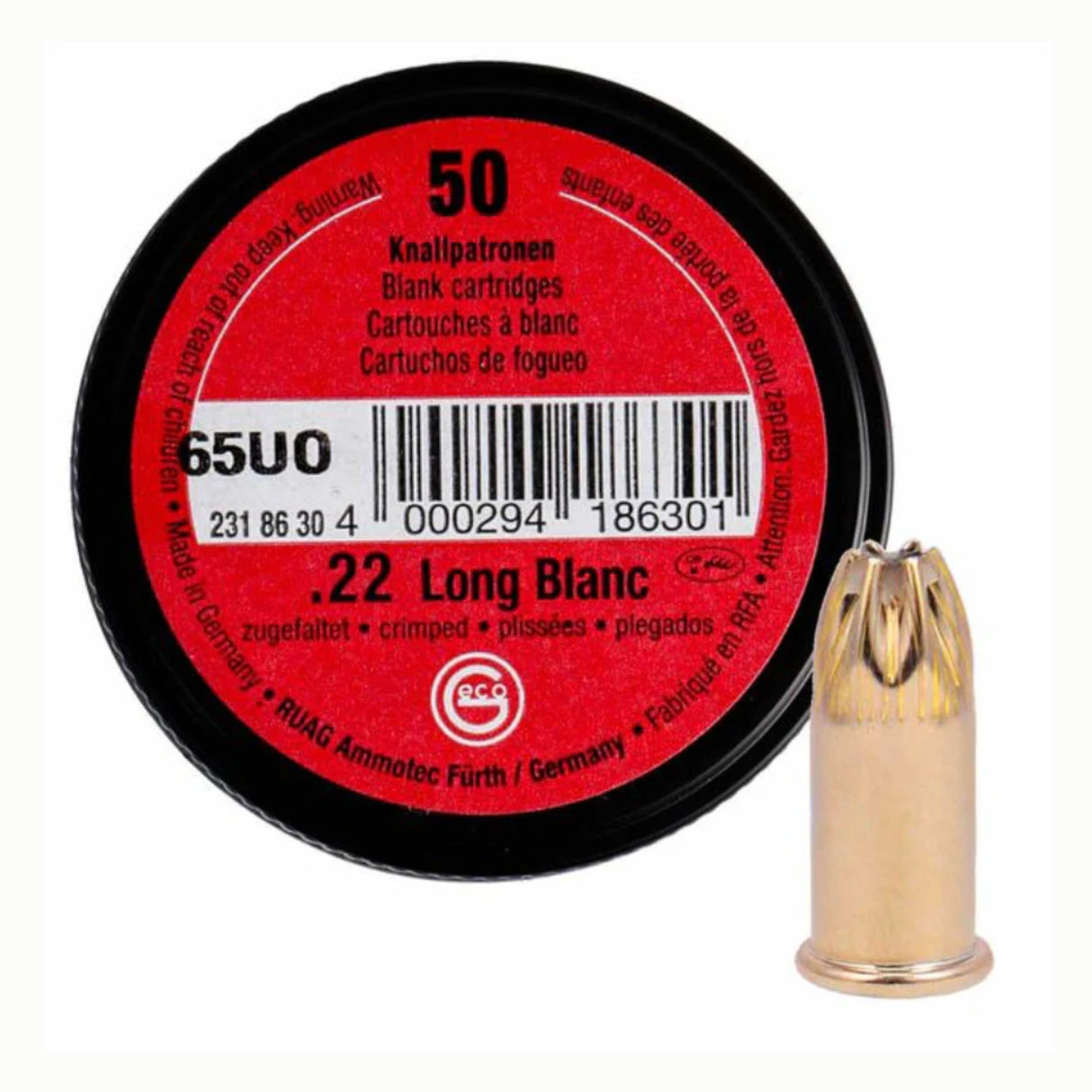 Geco Flobert Startpatroner - Kal. 22 Long Blank