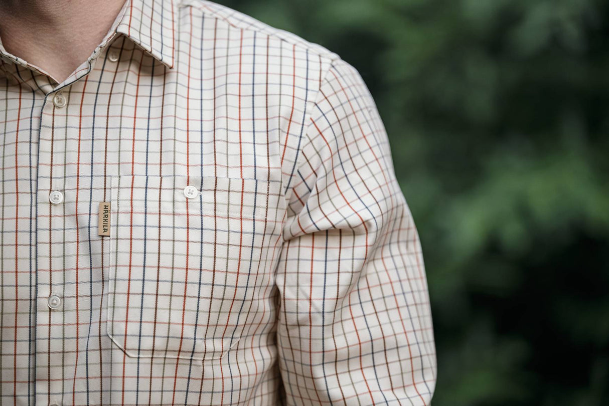 Härkila Haywood Wool Blend L/S Skjorte Herre - Arabian Spice Check
