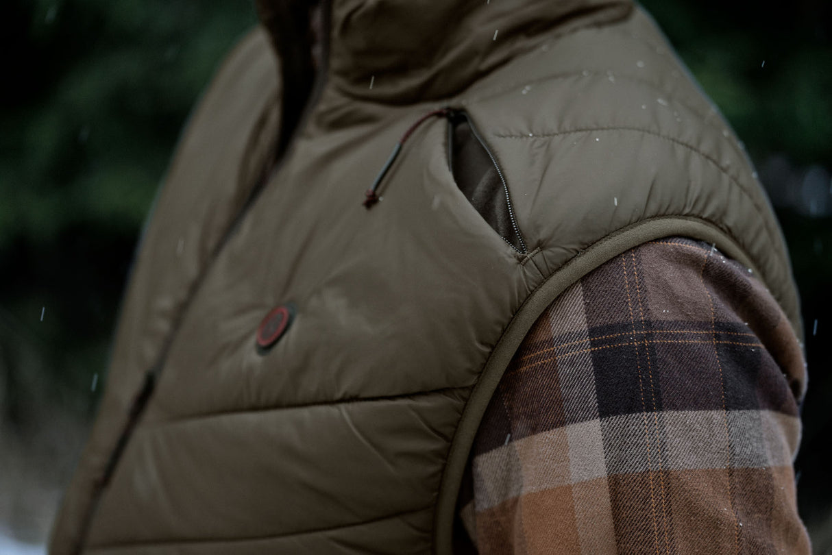 Härkila Heat Insulated Vest - Herre - Willow Green/Shadow Brown