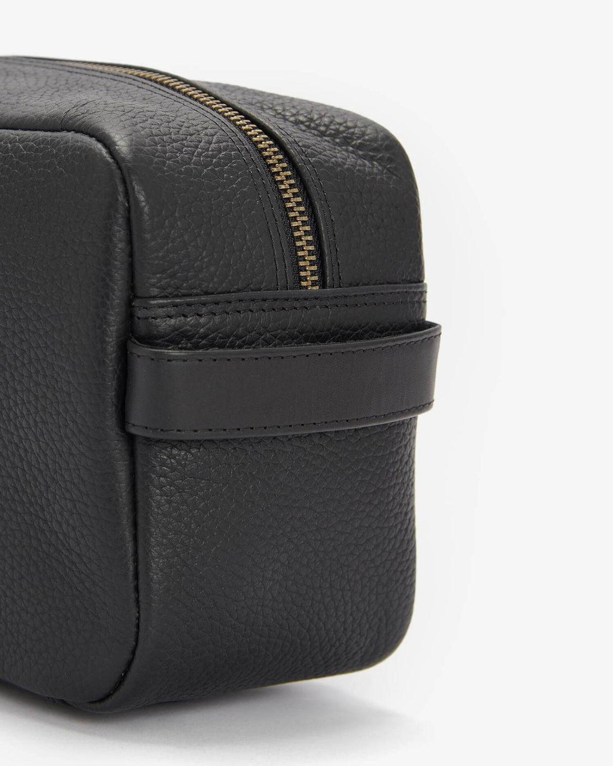 Barbour Highgate Leather Toilettaske - Sort