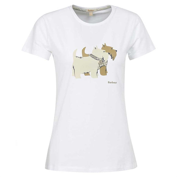 Barbour Highlands Tee - Dame T-shirt - Hvid